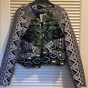ASOS quilted ethic tribal print jacket BNWOT